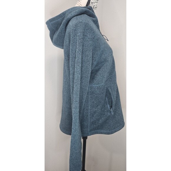 The North Face Womens Crescent Hooded Pullover Jacket Sweater Size M Aqua Blue - Picture 9 of 12